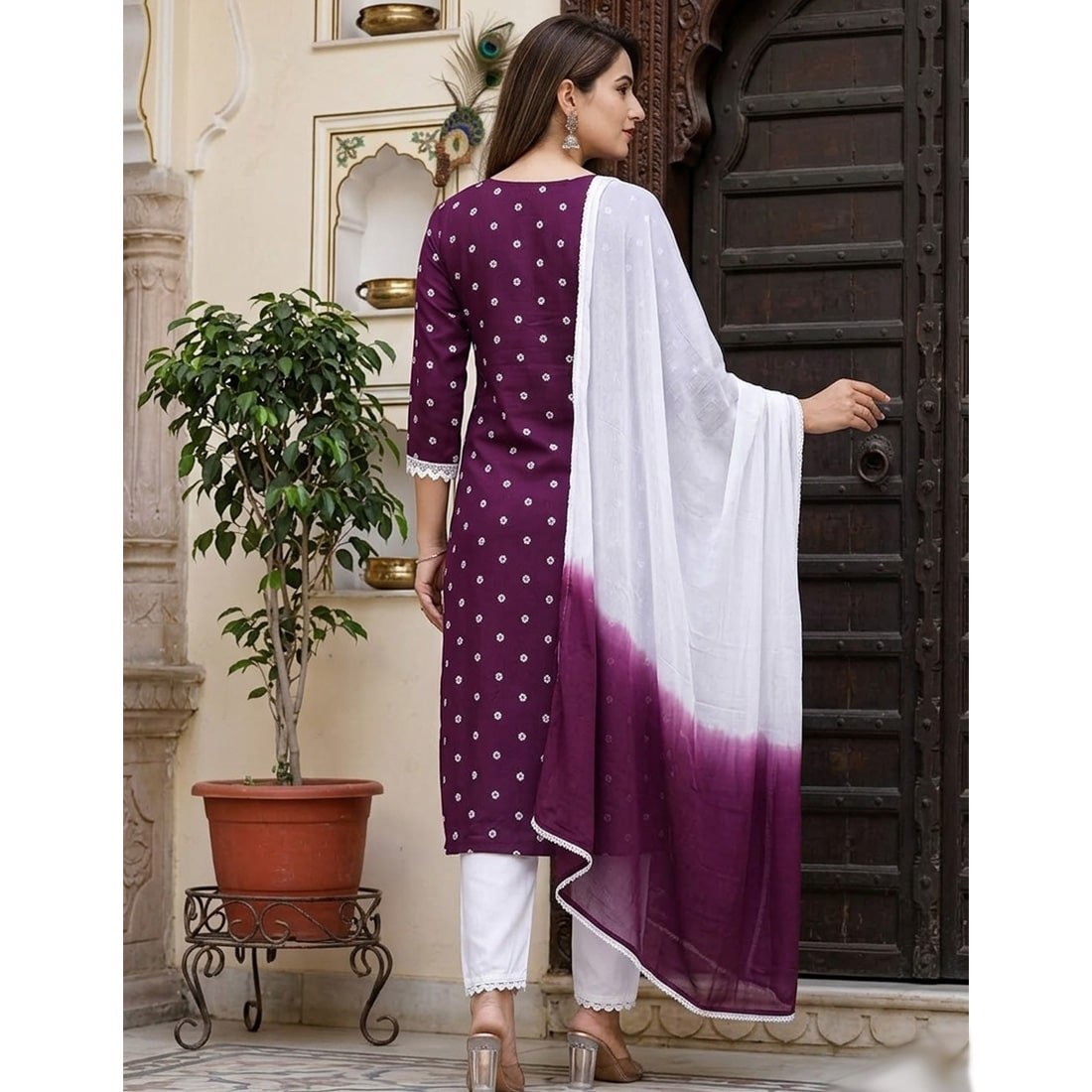 Women's Rayon Embroidery Kurta with Pant and Dupatta Set - Image 4