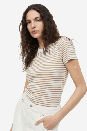 Ribbed modal T-shirt
