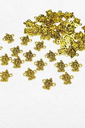 Antique Gold Plated Lord Krishna Charm Connectors for Jewelry Making & DIY Crafts
