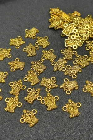Antique Gold Plated 20 pcs Lord Krishna Charm Connectors