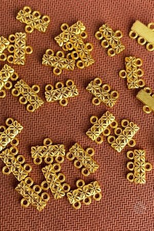 20 pic Gold Colour 3 Hole Connector Spacer for Jewellery Making Material