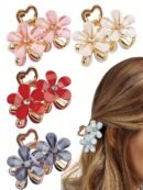 Crystal Flower Hair Claw