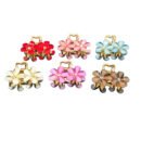 Crystal Flower Mini Hair Claw Clips